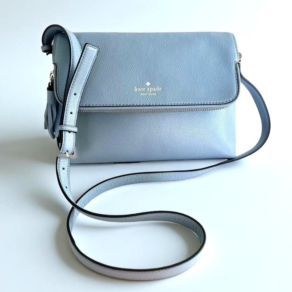 Kate Spade Blue Chester Street Annalise Crossbody Purse Handbag Pocketbook, NEW - Picture 2 of 14